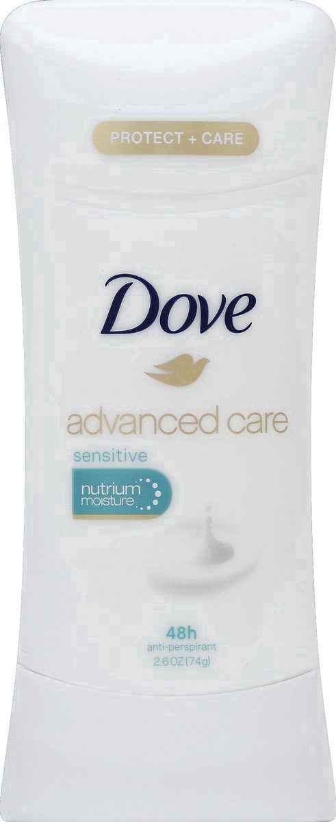 slide 15 of 26, Dove Advanced Care Antiperspirant Deodorant Stick Sensitive, 2.6 oz, 2.6 oz