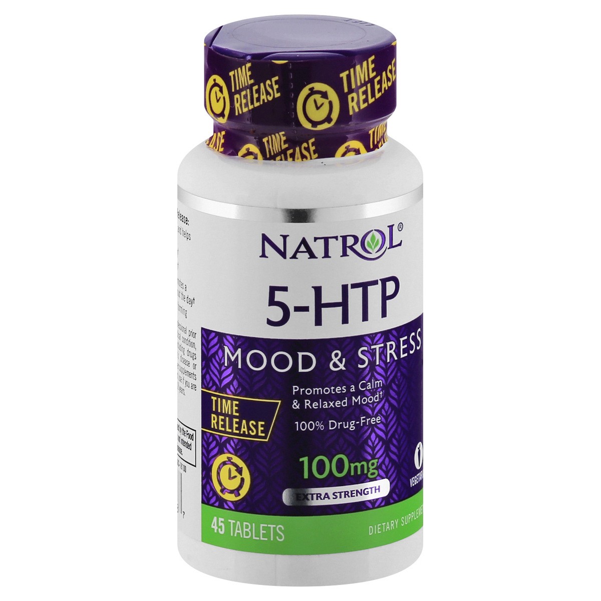 slide 4 of 9, Natrol Mood & Stress 100 mg Extra Strength Tablets 5-HTP 45 ea, 45 ct