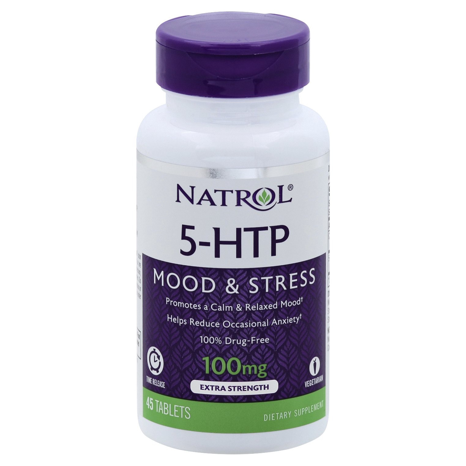slide 1 of 9, Natrol Mood & Stress 100 mg Extra Strength Tablets 5-HTP 45 ea, 45 ct
