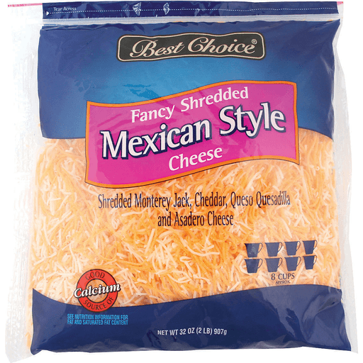 slide 1 of 1, Best Choice Fancy Shredded Mexican Style Cheese, 32 oz