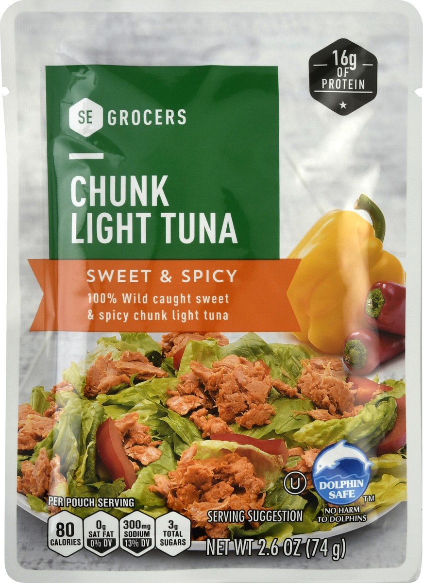 slide 4 of 9, Se Grocers Clp Tuna Swtnspicy, 2.6 oz