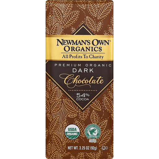 slide 2 of 2, Newman's Own 54% Dark Chocolate Bar, 3.25 oz