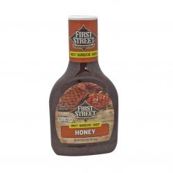 slide 1 of 1, First Street Honey Sweet BBQ Sauce, 18 oz