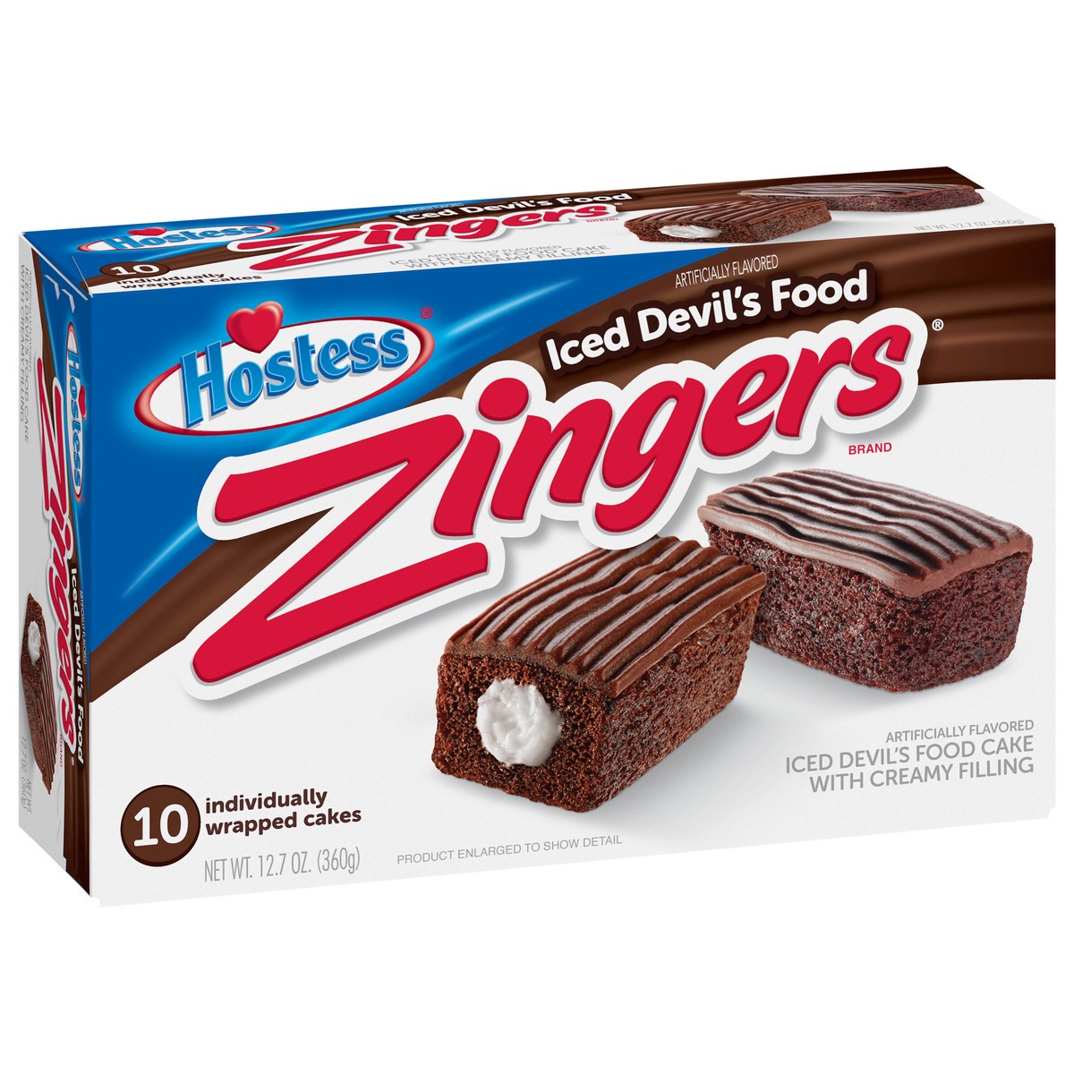 slide 3 of 11, HOSTESS Devil's Food ZINGERS, 10 Count , 12.70 oz, 