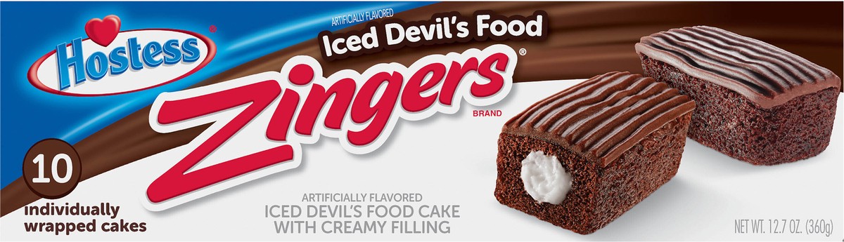 slide 7 of 11, HOSTESS Devil's Food ZINGERS, 10 Count , 12.70 oz, 