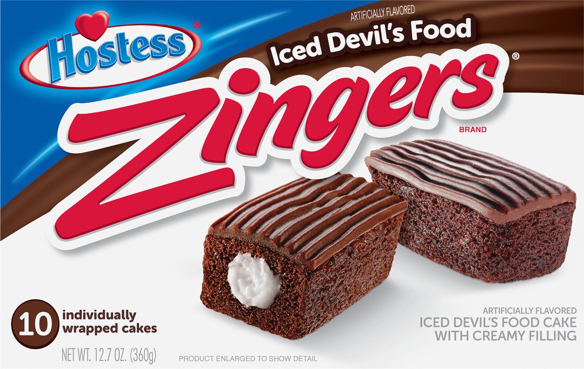 slide 10 of 11, HOSTESS Devil's Food ZINGERS, 10 Count , 12.70 oz, 