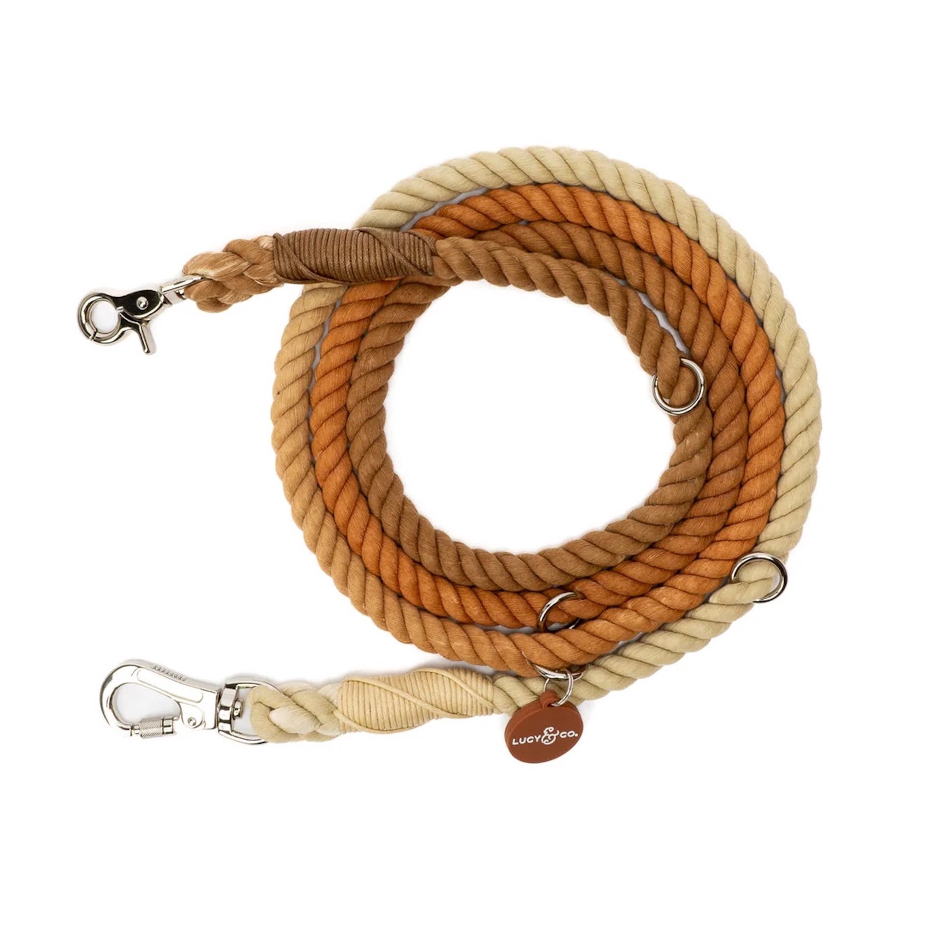 slide 1 of 1, Lucy & Co. Lucy & Co The Chocolate Meadows Hands-Free Dog Leash, 10" L X 2.36" W, 10 in