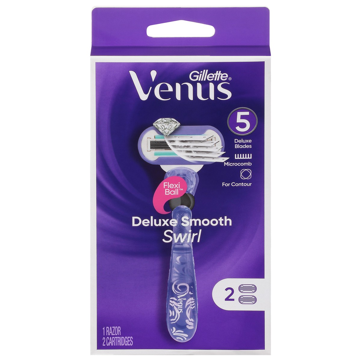 slide 2 of 10, Gillette Venus Deluxe Smooth Swirl, 1 ct