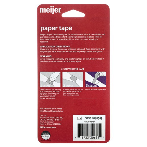 slide 2 of 5, Meijer Paper Tape 1", 10 yds, 2 X10 YD  