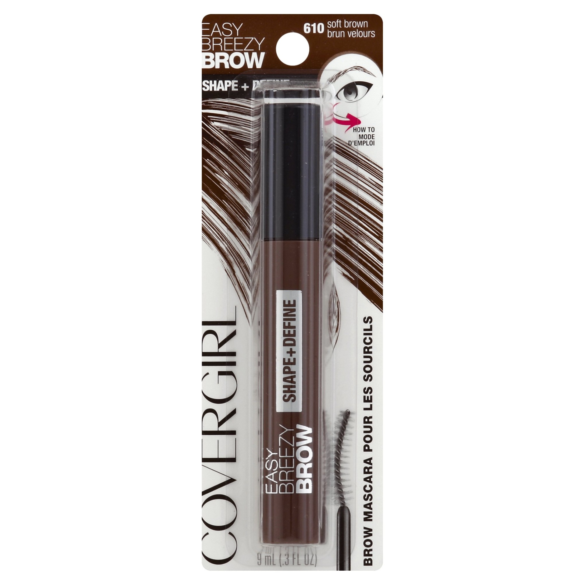 slide 1 of 1, Covergirl Easy Breezy Brow Mascara 610 Soft Brown, 3 fl oz