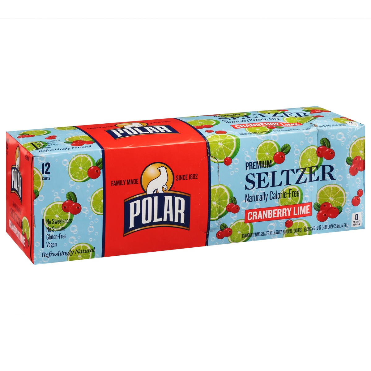 slide 6 of 14, Polar Premium Cranberry Lime Seltzer 12 - 12 fl oz Cans, 12 ct