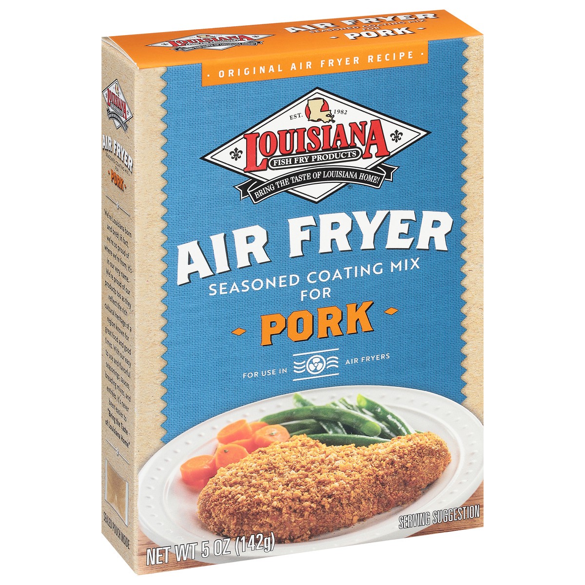 slide 2 of 9, Louisiana Fish Fry Products Air Fryer Crispy Pork Seasoned Coating Mix 5 oz, 5 oz