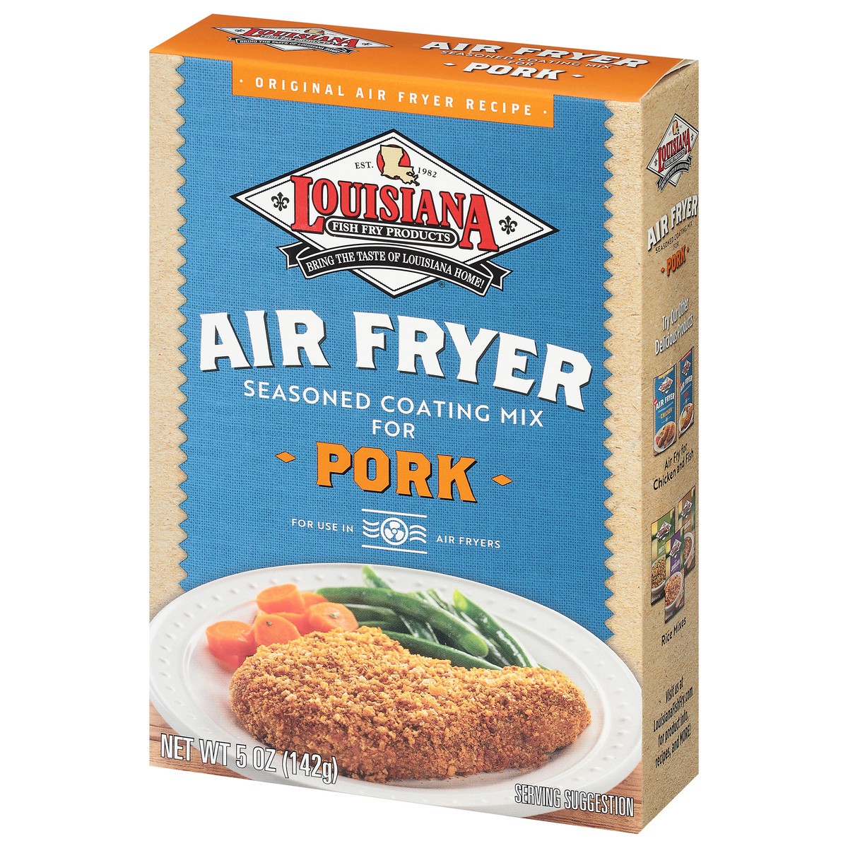 slide 8 of 9, Louisiana Fish Fry Products Air Fryer Crispy Pork Seasoned Coating Mix 5 oz, 5 oz