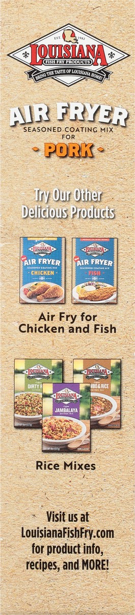 slide 6 of 9, Louisiana Fish Fry Products Air Fryer Crispy Pork Seasoned Coating Mix 5 oz, 5 oz