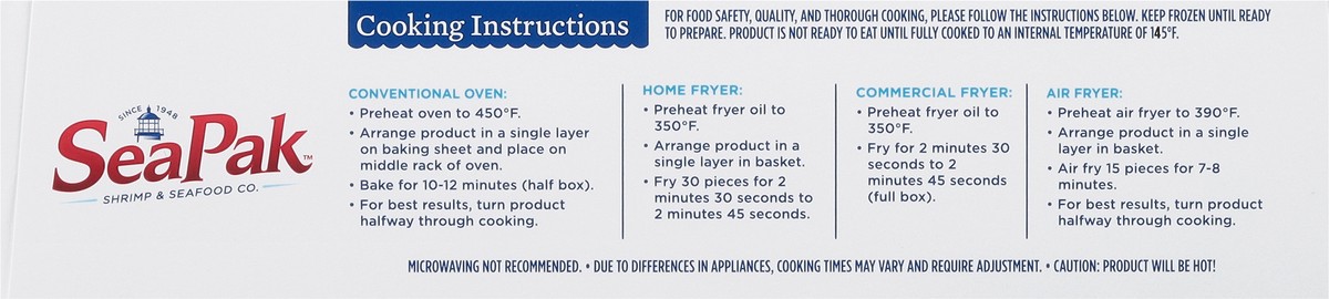 slide 6 of 9, SeaPak Golden Crispy Classic Popcorn Shrimp Family Size 25 oz, 25 oz