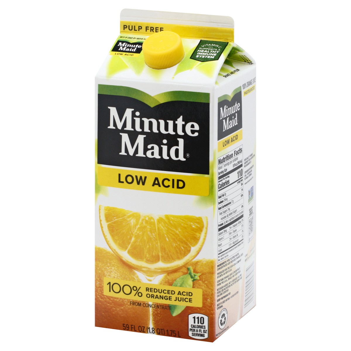 slide 5 of 10, Minute Maid Pulp Free Low Acid Orange Juice - 59 oz, 59 oz