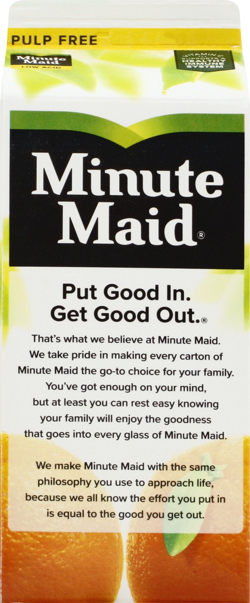 slide 4 of 10, Minute Maid Pulp Free Low Acid Orange Juice - 59 oz, 59 oz