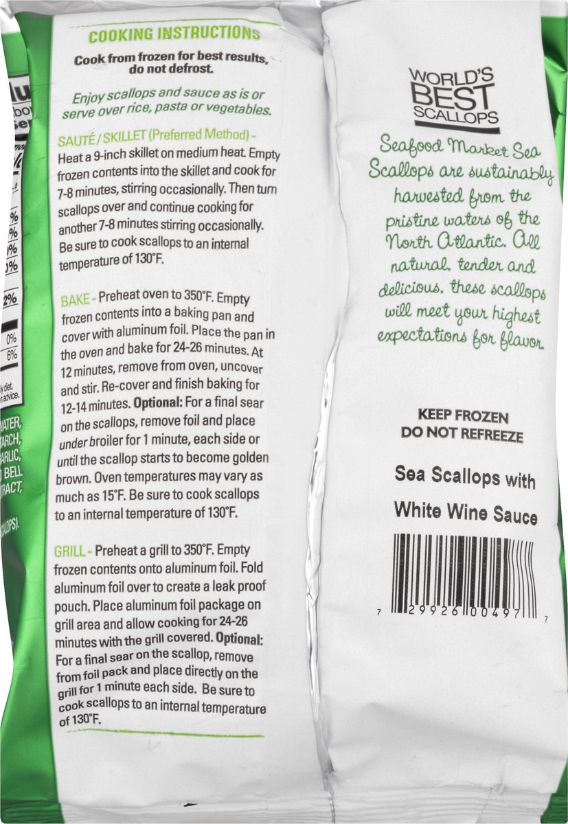 slide 6 of 12, Seafood Market Sea Scallops with White Wine & Herb Sauce 12.5 oz, 12.5 oz