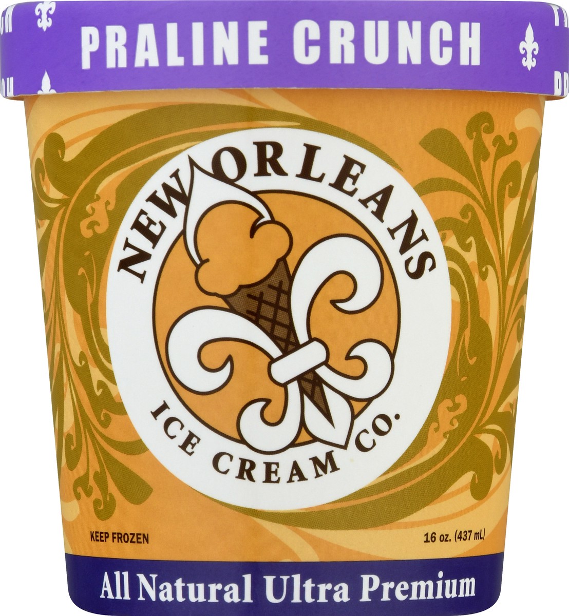 slide 10 of 11, New Orleans Ice Cream Co. Ultra Premium All Natural Praline Crunch Ice Cream 16.0 oz, 16 oz