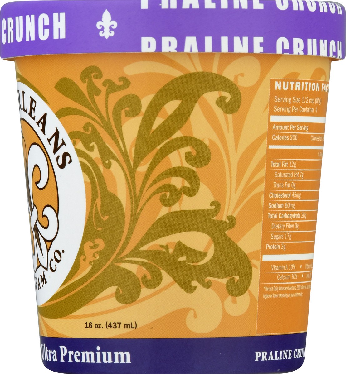 slide 9 of 11, New Orleans Ice Cream Co. Ultra Premium All Natural Praline Crunch Ice Cream 16.0 oz, 16 oz