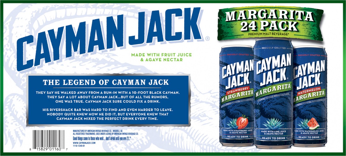 slide 11 of 11, Cayman Jack Margarita Variety Pack 24pk, 24 ct
