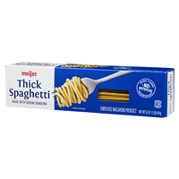 slide 16 of 29, Meijer Thick Spaghetti Pasta - 16 oz, 16 oz