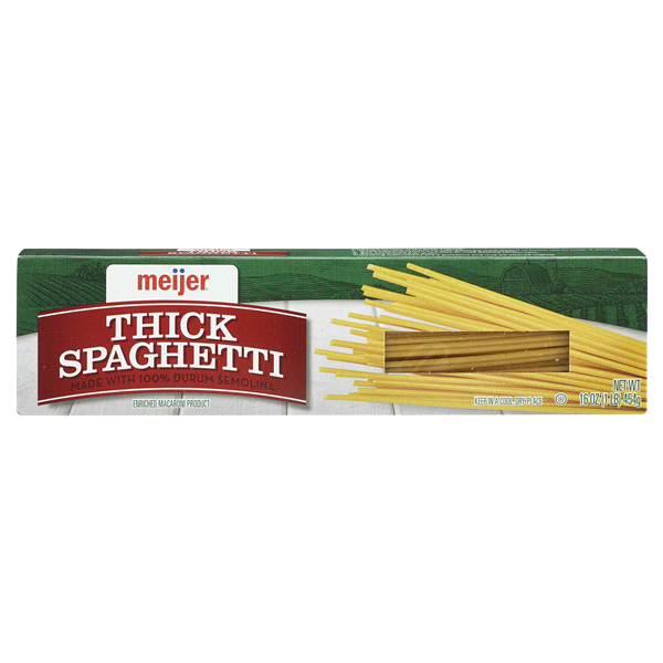 slide 1 of 1, Meijer Thick Spaghetti, 16 oz