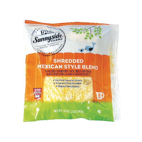 slide 1 of 1, Sunnyside Farms, Mexican Blend Shredded Cheese, 16 oz