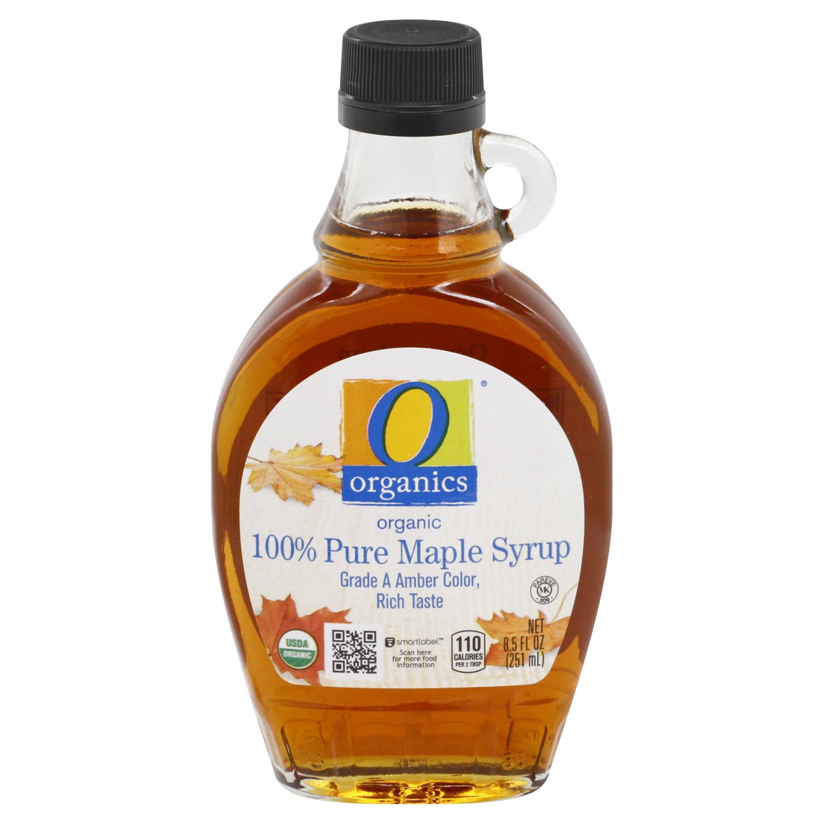 slide 1 of 9, O Organics 100% Pure Maple Syrup Grade A Dark Amber, 8.5 fl oz