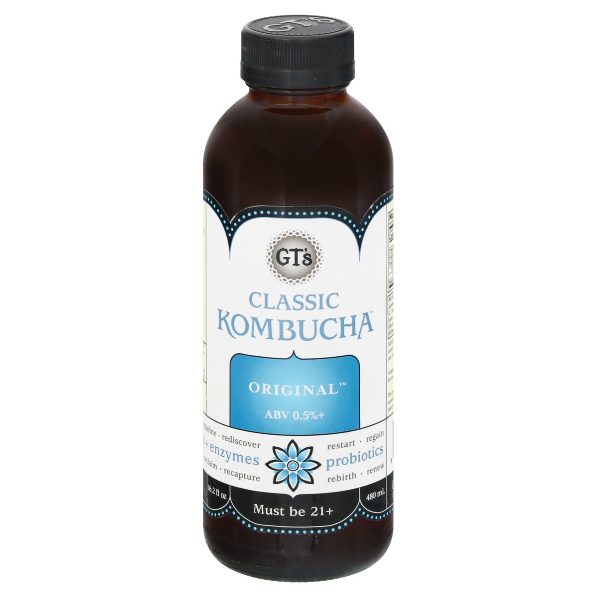 slide 1 of 1, GT's Raw & Organic Kombucha Original, 16.2 fl oz