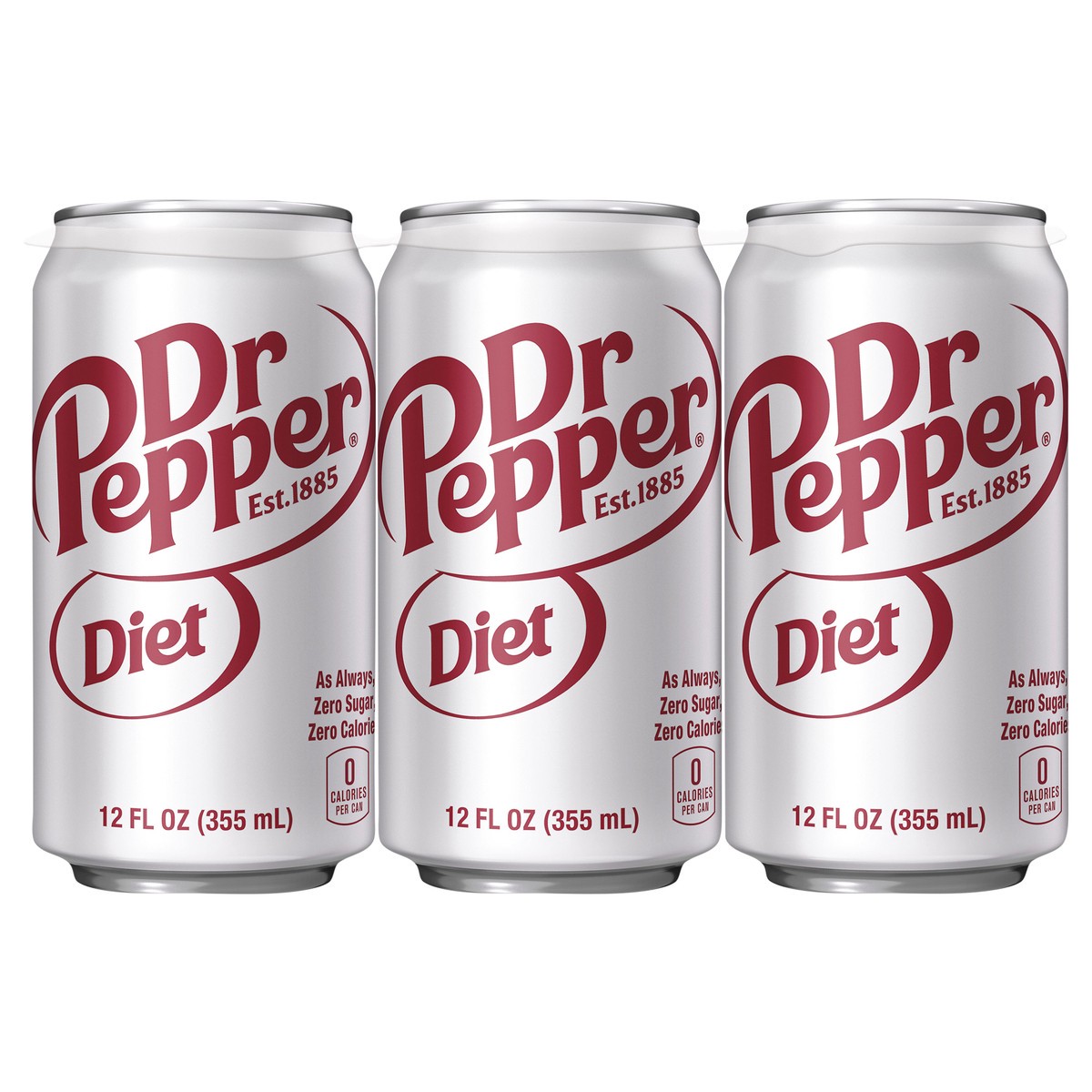 slide 1 of 9, Dr Pepper Diet Soda Cans- 12 fl oz, 6 ct; 12 fl oz