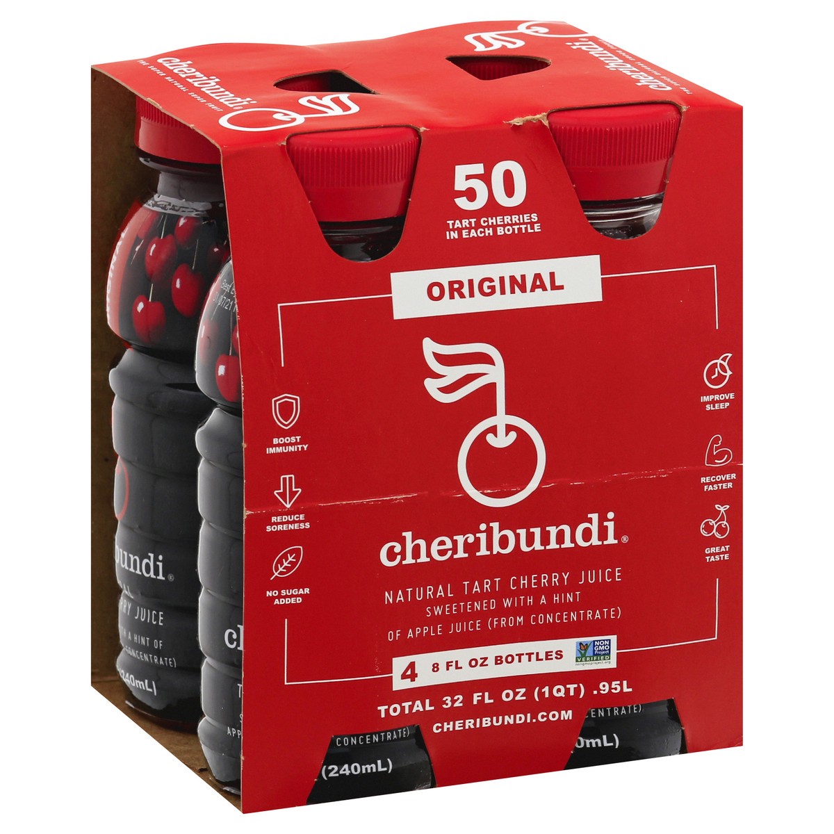 slide 7 of 9, Cheribundi Original Natural Tart Cherry Juice - 4 ct, 4 ct