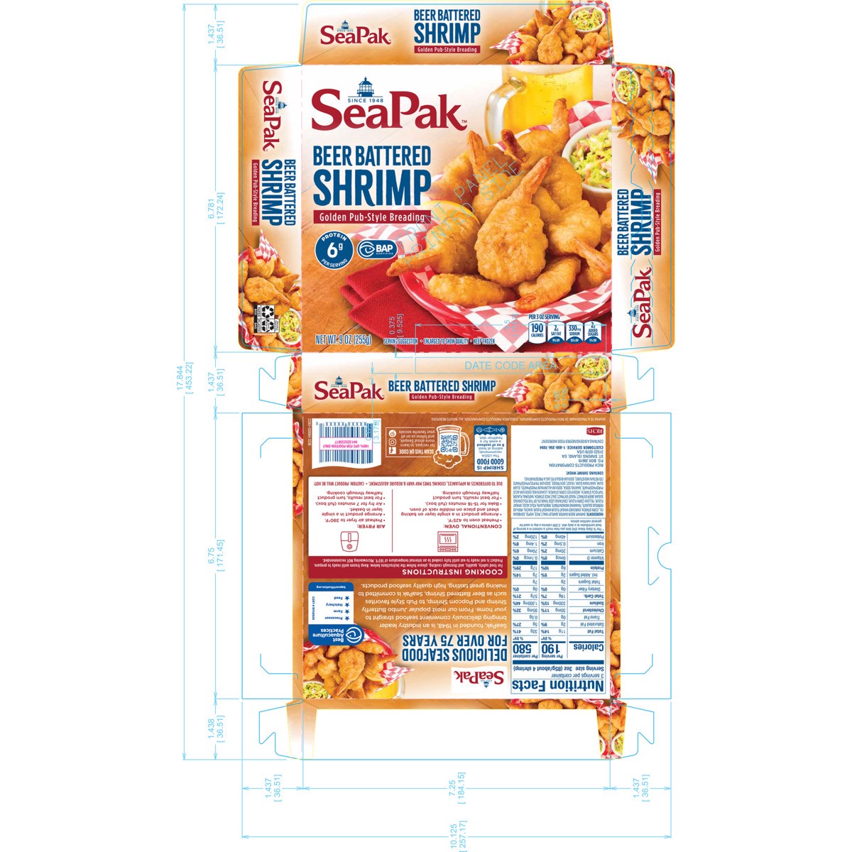 slide 4 of 8, SeaPak Beer Battered Shrimp, 9 oz