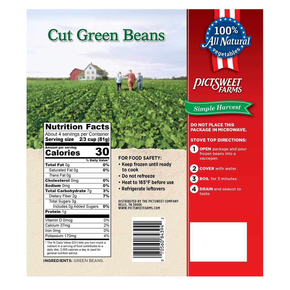 slide 2 of 3, Pictsweet Cut Green Beans, 12 oz