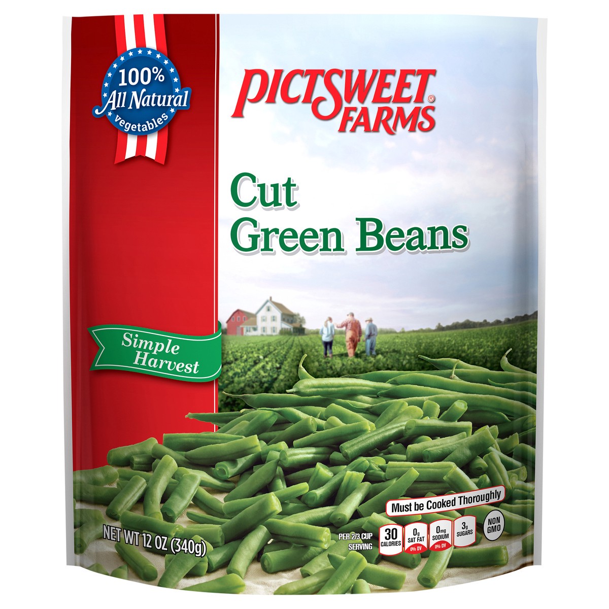 slide 1 of 3, Pictsweet Cut Green Beans, 12 oz