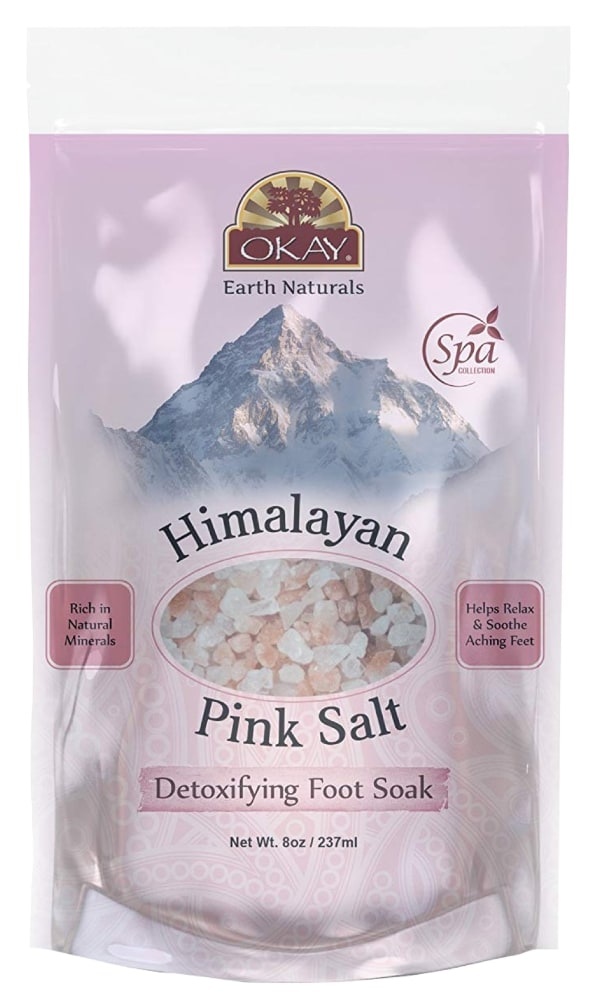 slide 1 of 1, Okay Earth Naturals Himalayan Pink Salt Foot Soak, 8 oz