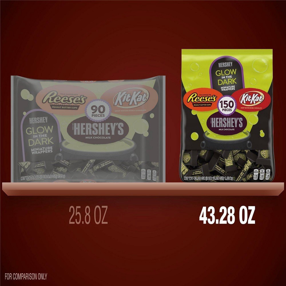 slide 5 of 6, Hershey's Halloween Candy Assortment with Glow in the Dark Wrappers, 45.6 oz