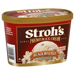 Strohs Black Walnut Ice Cream 48 oz
