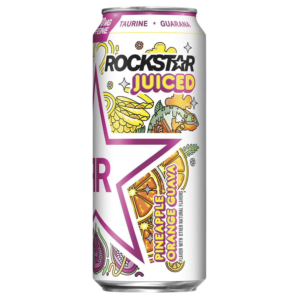 slide 1 of 4, Rockstar Juiced Energy Drink Pineapple Orange Guava Flavor 16 Fl Oz, 16 fl oz