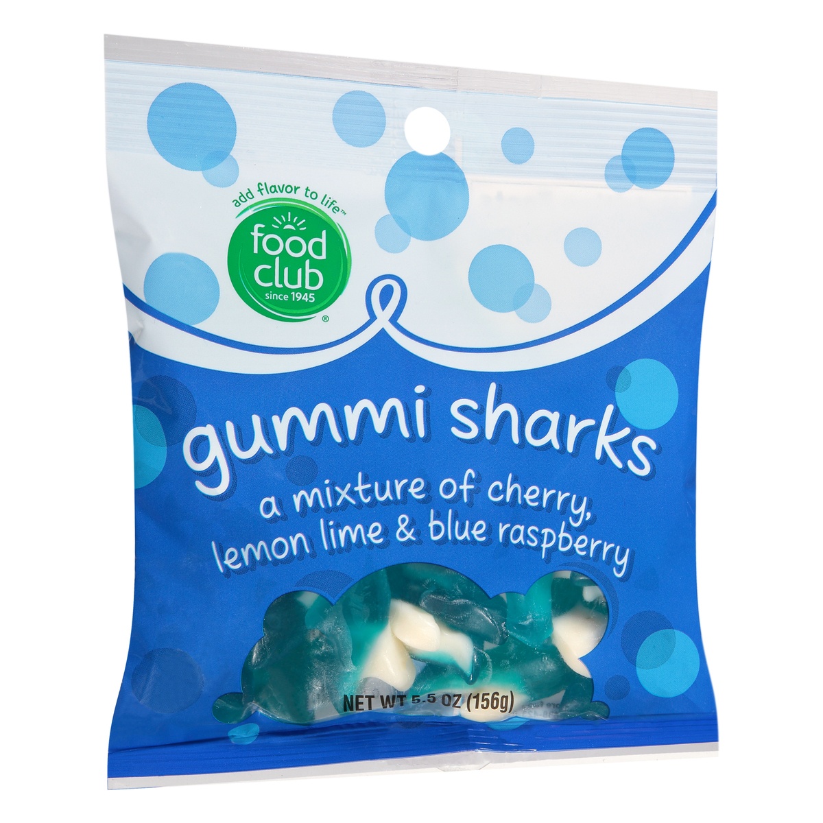 slide 2 of 10, Food Club Candy Gummy Sharks, 5.5 oz