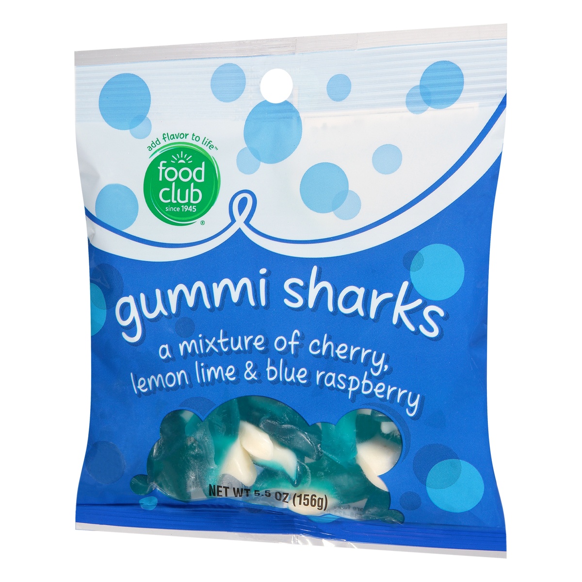 slide 3 of 10, Food Club Candy Gummy Sharks, 5.5 oz