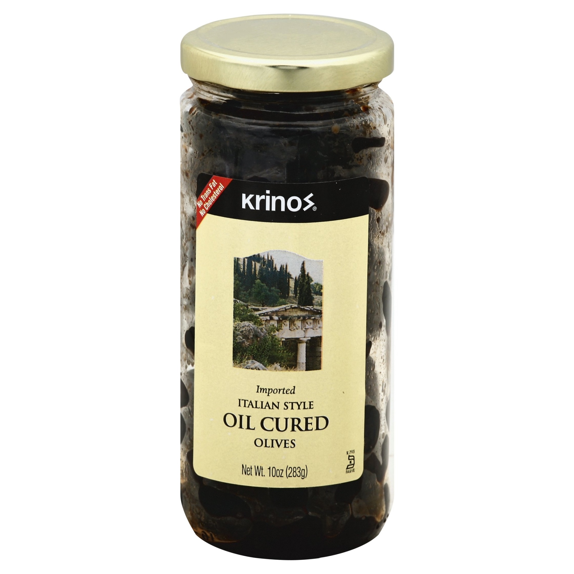 slide 1 of 4, Krinos Olives Cured In Oil, 10 oz