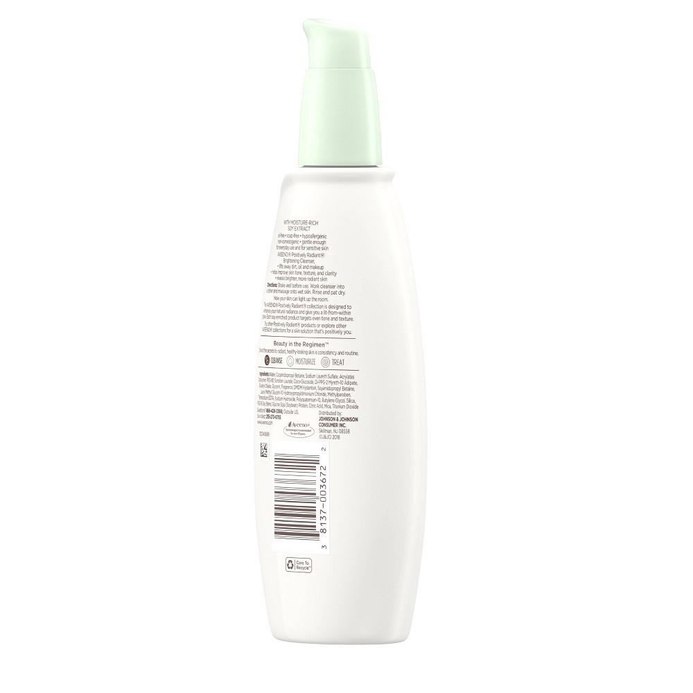slide 3 of 9, Aveeno Positively Radiant Brightening Cleanser, 6.70 fl oz