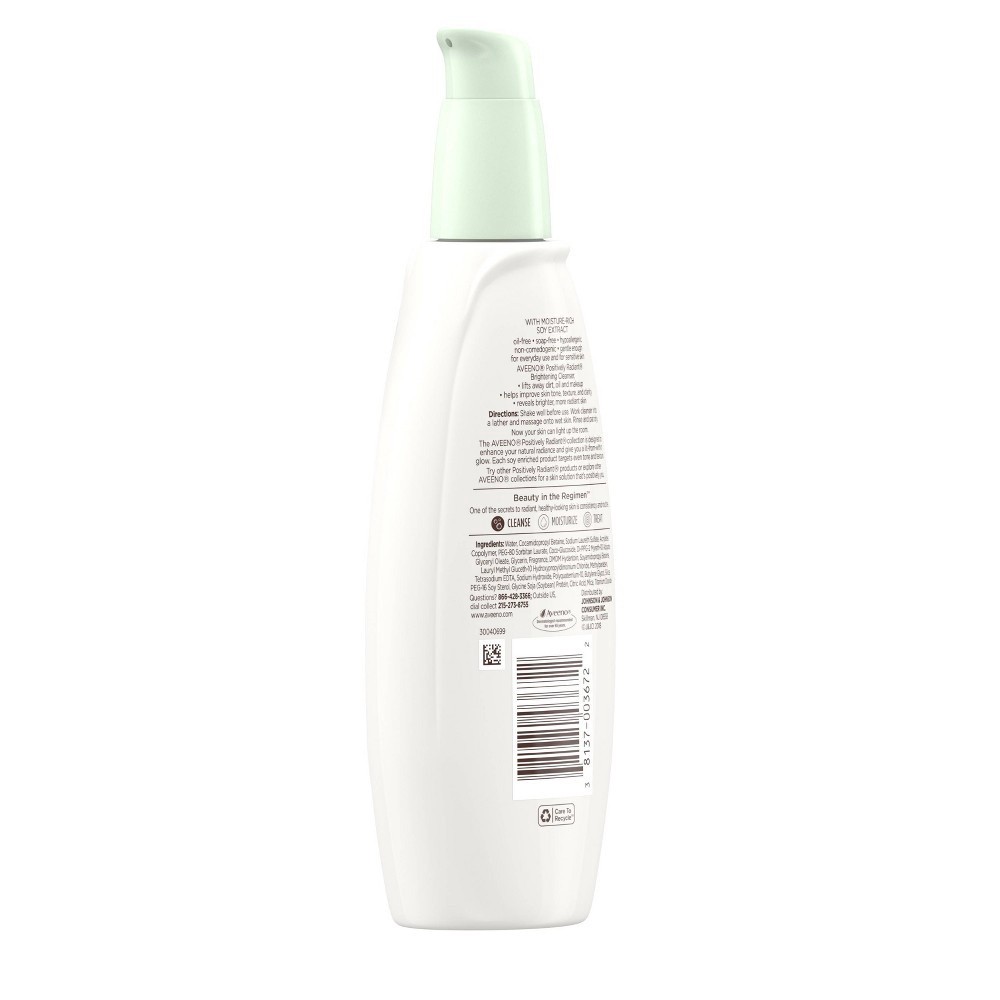 slide 9 of 9, Aveeno Positively Radiant Brightening Cleanser, 6.70 fl oz