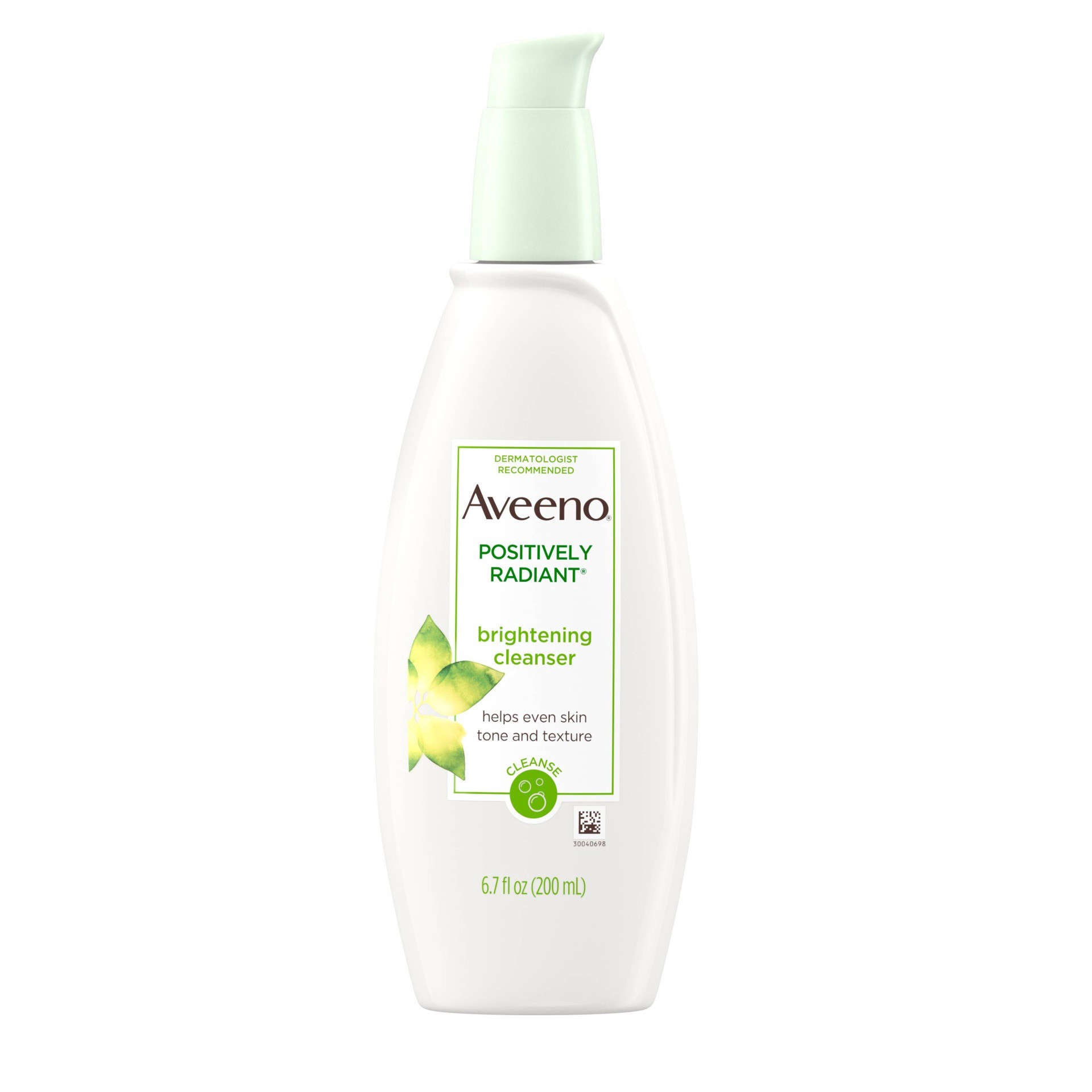 slide 1 of 9, Aveeno Positively Radiant Brightening Cleanser, 6.70 fl oz
