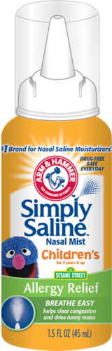 slide 1 of 1, ARM & HAMMER Simply Saline Children's Allergy Relief Nasal Mist, 1.5 oz