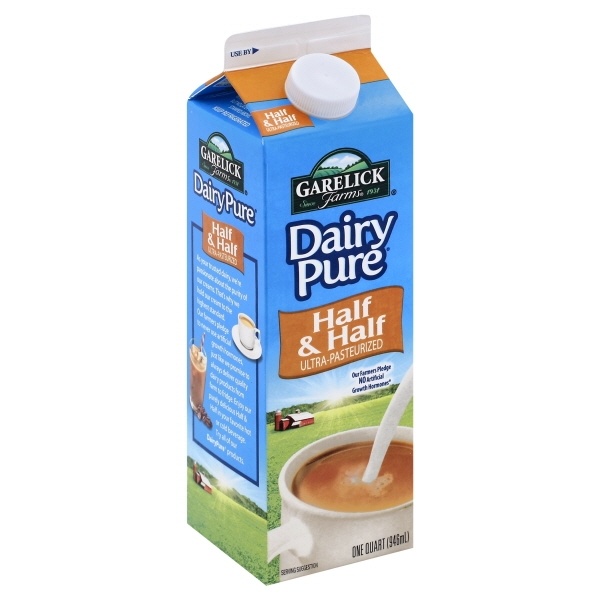 slide 1 of 2, Garelick Farms Dairy Pure Ultra Pasteurized Half & Half Cream, 32 fl oz