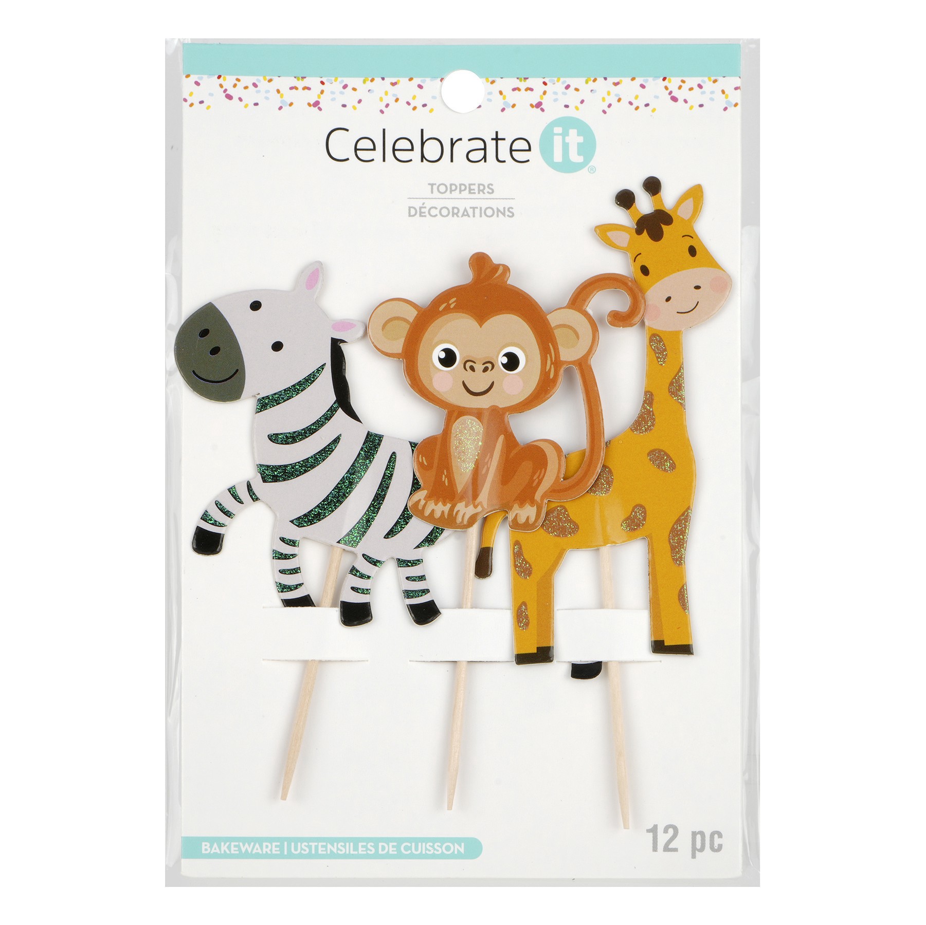 slide 2 of 2, Jungle Animals Cupcake Toppers, 12ct. By Celebrate It, 12 ct