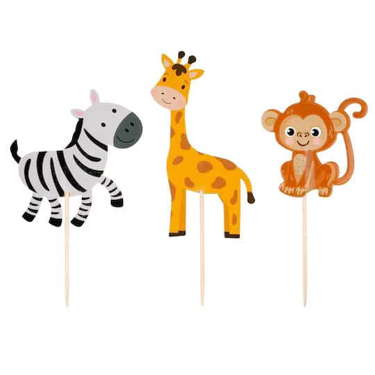 slide 1 of 2, Jungle Animals Cupcake Toppers, 12ct. By Celebrate It, 12 ct