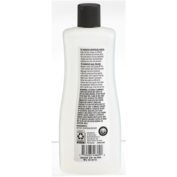 slide 11 of 29, Studio M 100 Pro Acetone Polish Remover, 16 oz